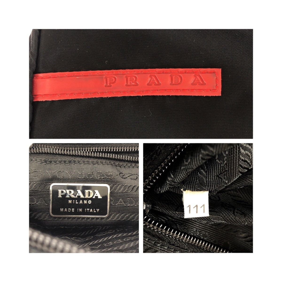 20767
PRADA SPORTS プラダスポーツ テスート ブラック 黒 シルバー金具 ナイロン ショルダーバッグ ポシェット レディース ABP30