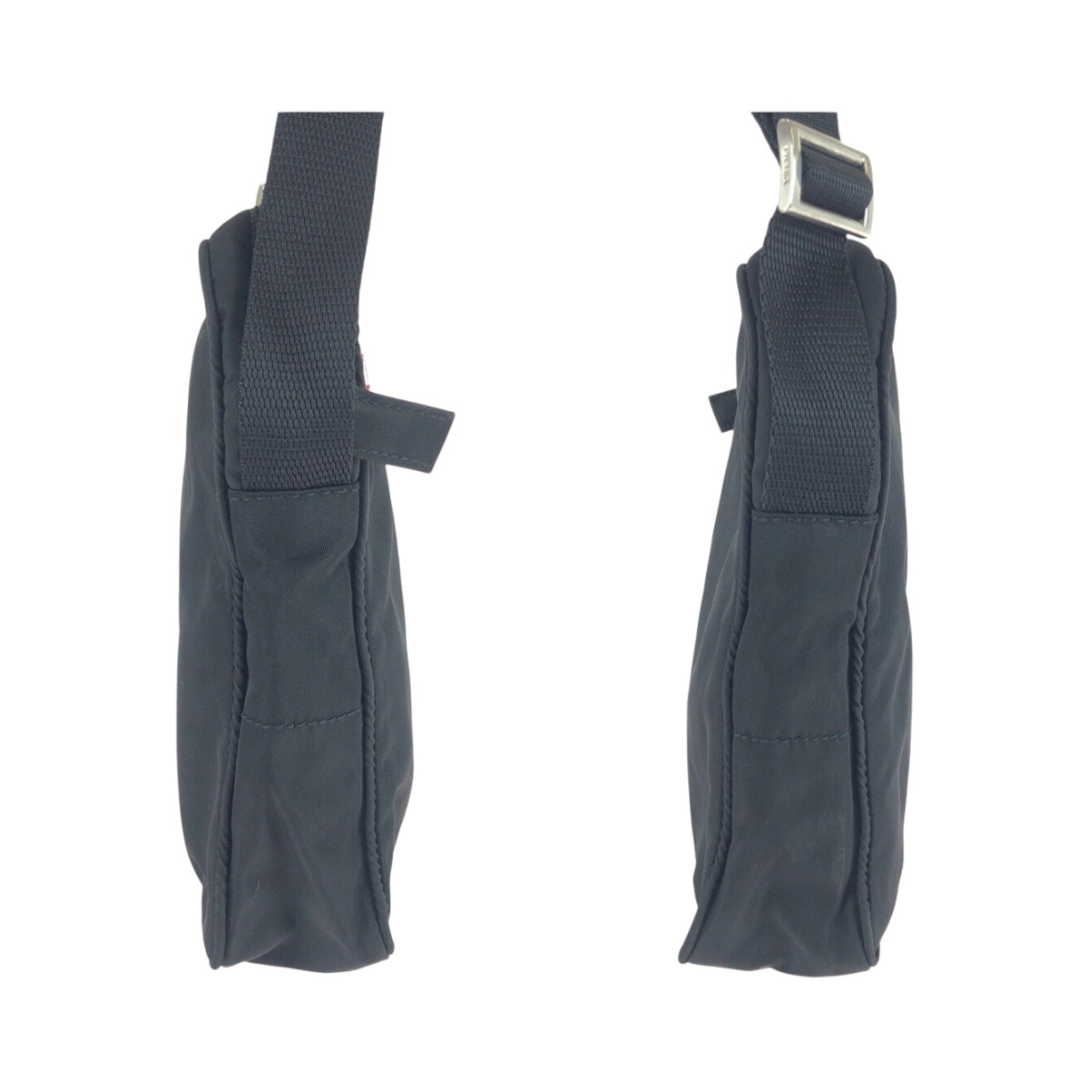 20767
PRADA SPORTS プラダスポーツ テスート ブラック 黒 シルバー金具 ナイロン ショルダーバッグ ポシェット レディース ABP30