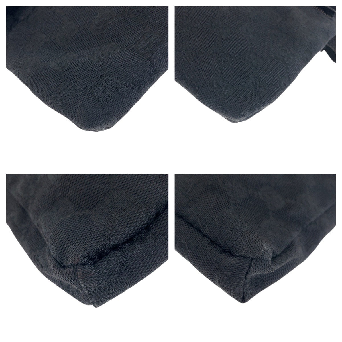 20768
GUCCI グッチ ブラック 黒 シルバー金具 GGキャンバス / レザー 28566 ボディバッグ ウエストポーチ レディース ABP42