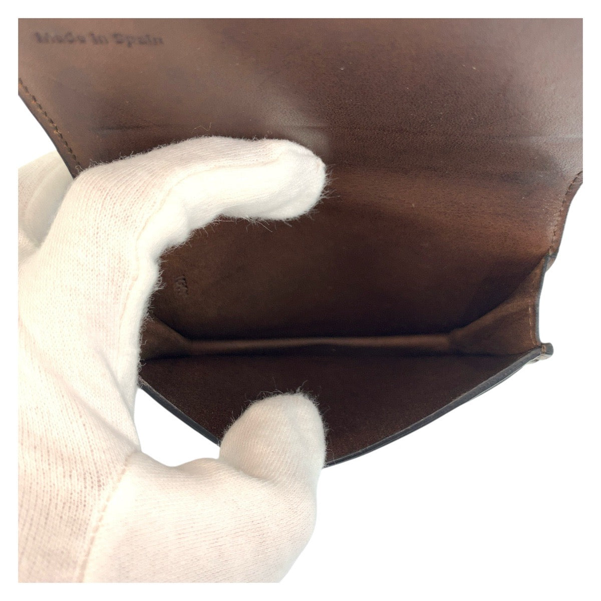 20769
LOEWE ロエベ アナグラム ブラウン レザー カードケース 名刺入れ メンズ AB16