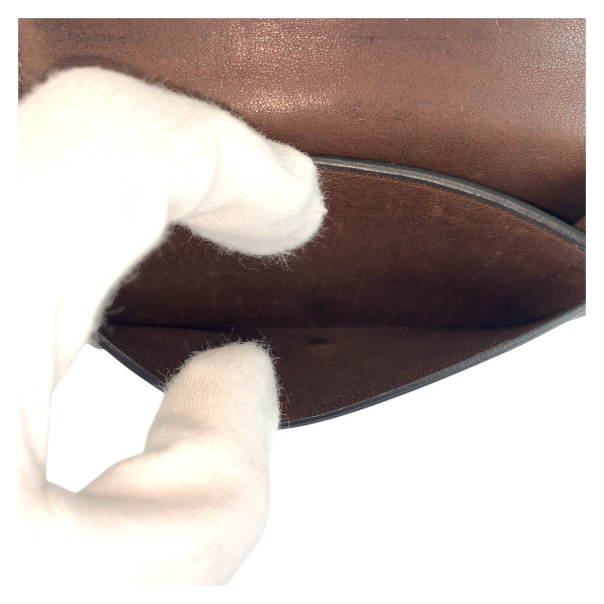 20769
LOEWE ロエベ アナグラム ブラウン レザー カードケース 名刺入れ メンズ AB16