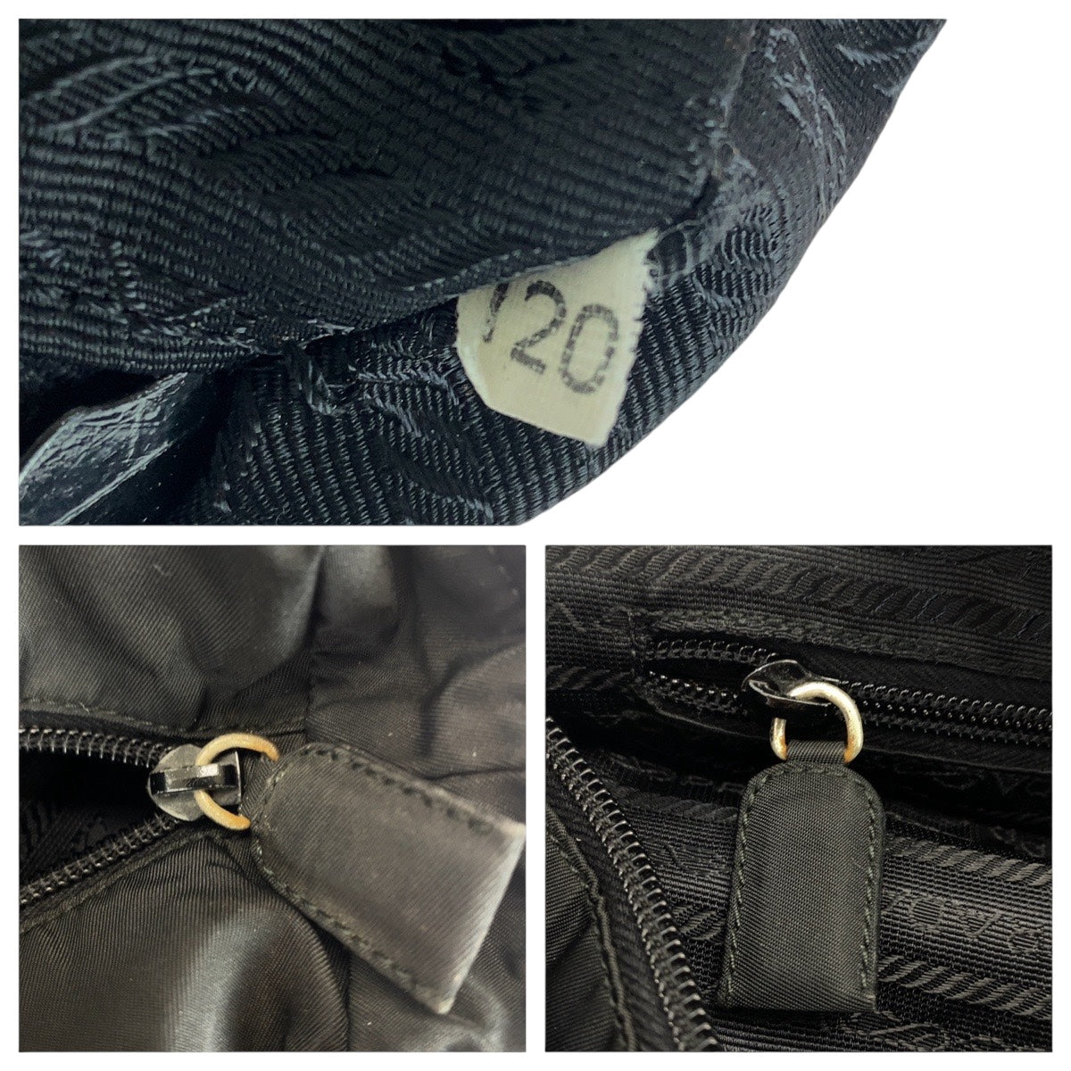 20773
PRADA プラダ テスート 三角ロゴプレート ブラック 黒 シルバー金具 ナイロン ショルダーバッグ トートバッグ レディース ABP35