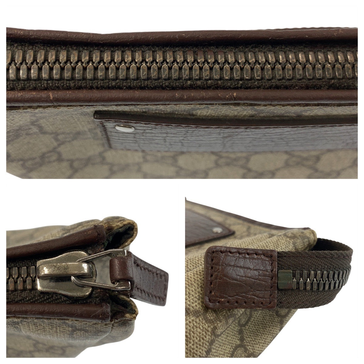 20775
GUCCI グッチ ベージュ ブラウン GGスプリームキャンバス / レザー 101633 クラッチバッグ セカンドバッグ メンズ ABP20