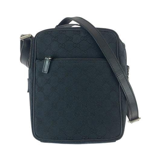 20776
GUCCI グッチ ブラック 黒 シルバー金具 GGキャンバス / レザー 018.1612 ショルダーバッグ メッセンジャーバッグ レディース ABP35