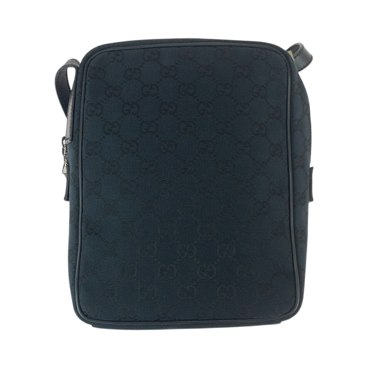 20776
GUCCI Black Silver Hardware GG Canvas / Leather 018.1612 Shoulder Bag Messenger Bag Women's ABP35