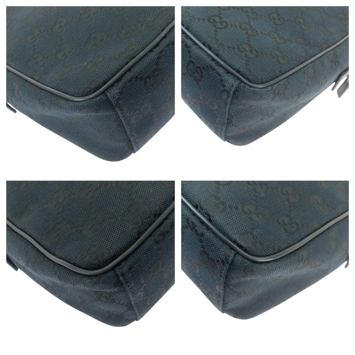 20776
GUCCI Black Silver Hardware GG Canvas / Leather 018.1612 Shoulder Bag Messenger Bag Women's ABP35