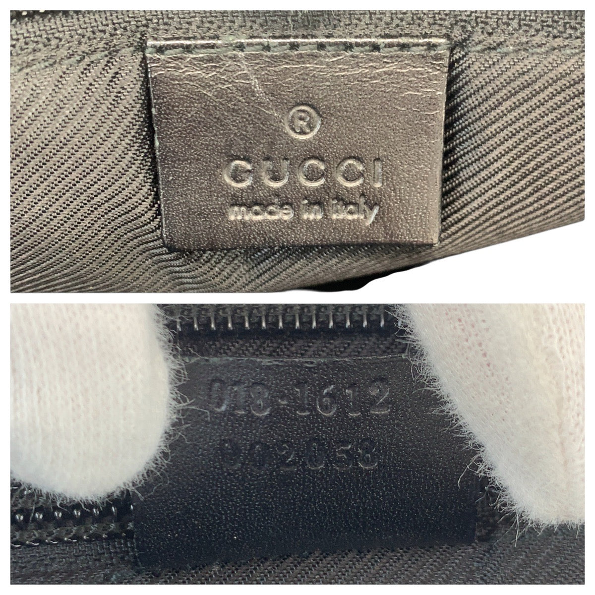 20776
GUCCI Black Silver Hardware GG Canvas / Leather 018.1612 Shoulder Bag Messenger Bag Women's ABP35