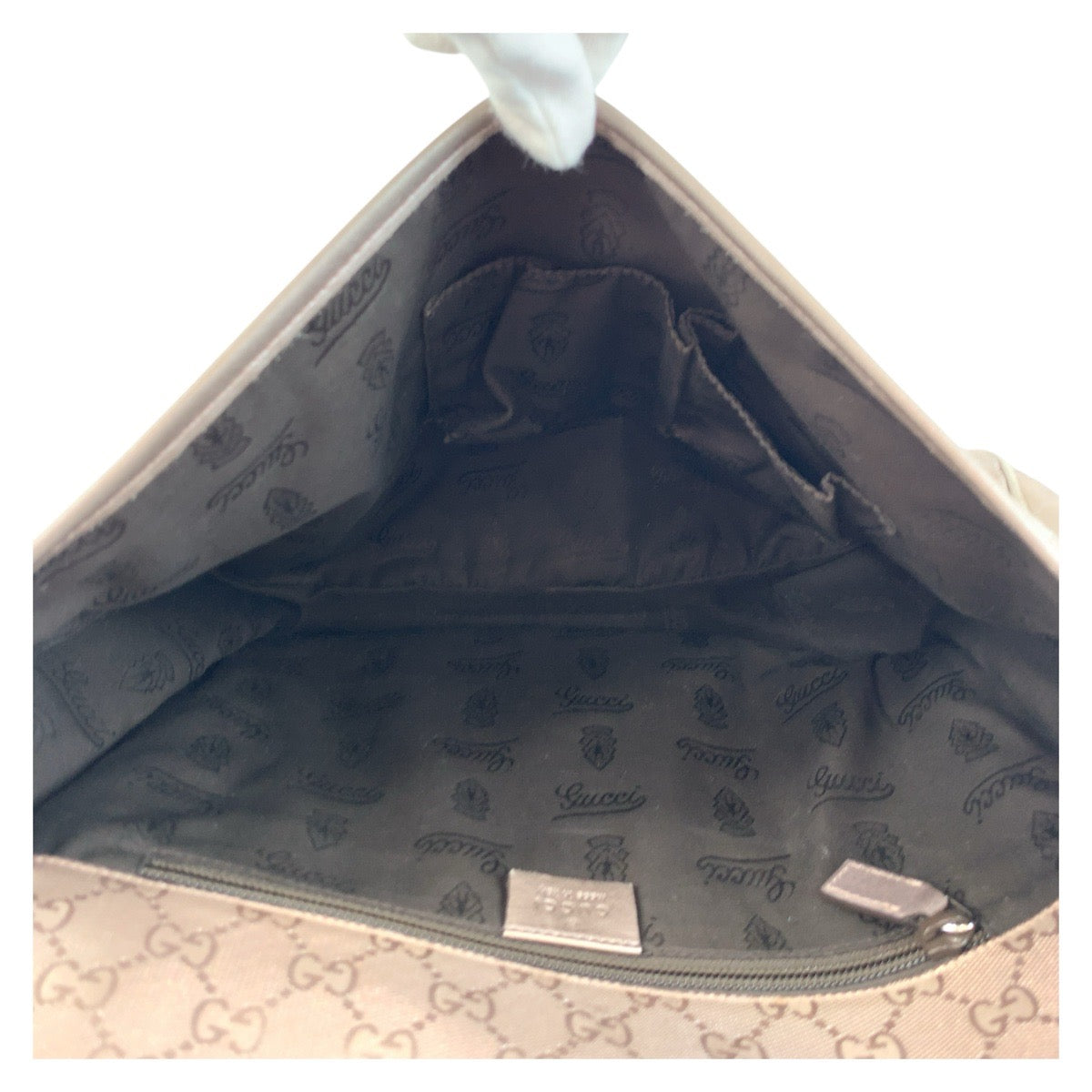 20778
GUCCI グッチ GGインプリメ メタリックブラウン シルバー金具 PVC 201732 ショルダーバッグ メッセンジャーバッグ レディース ABP44