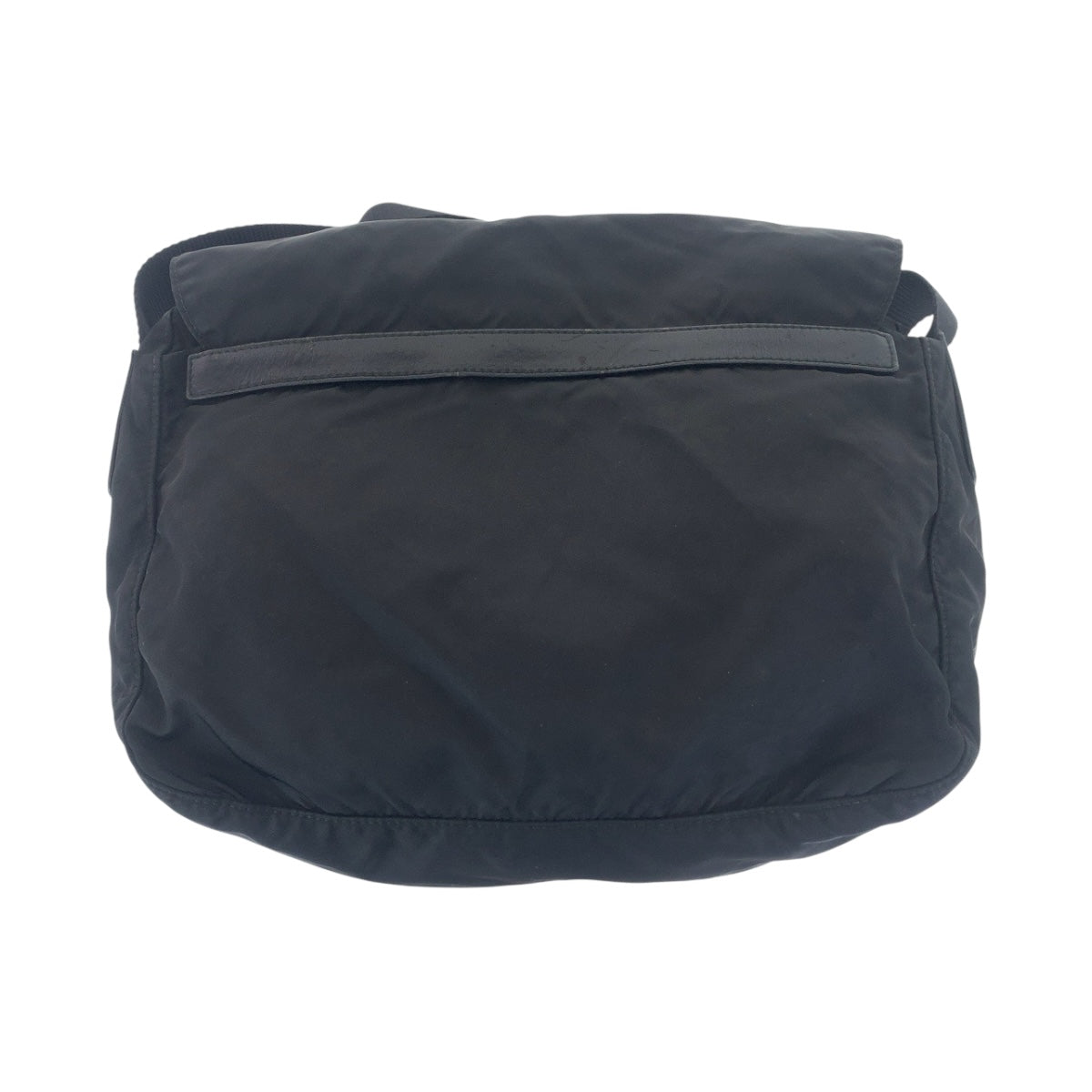 20779
PRADA プラダ テスート 三角ロゴプレート ブラック 黒 シルバー金具 ナイロン / レザー ショルダーバッグ メッセンジャーバッグ レディース ABP36