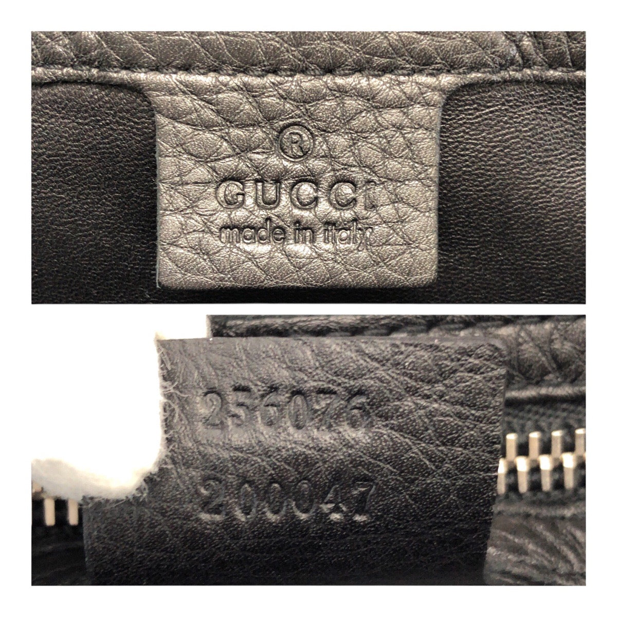 20780
GUCCI Black Leather 256076 Clutch Bag Second Bag Men's with Silver Hardware ABP36