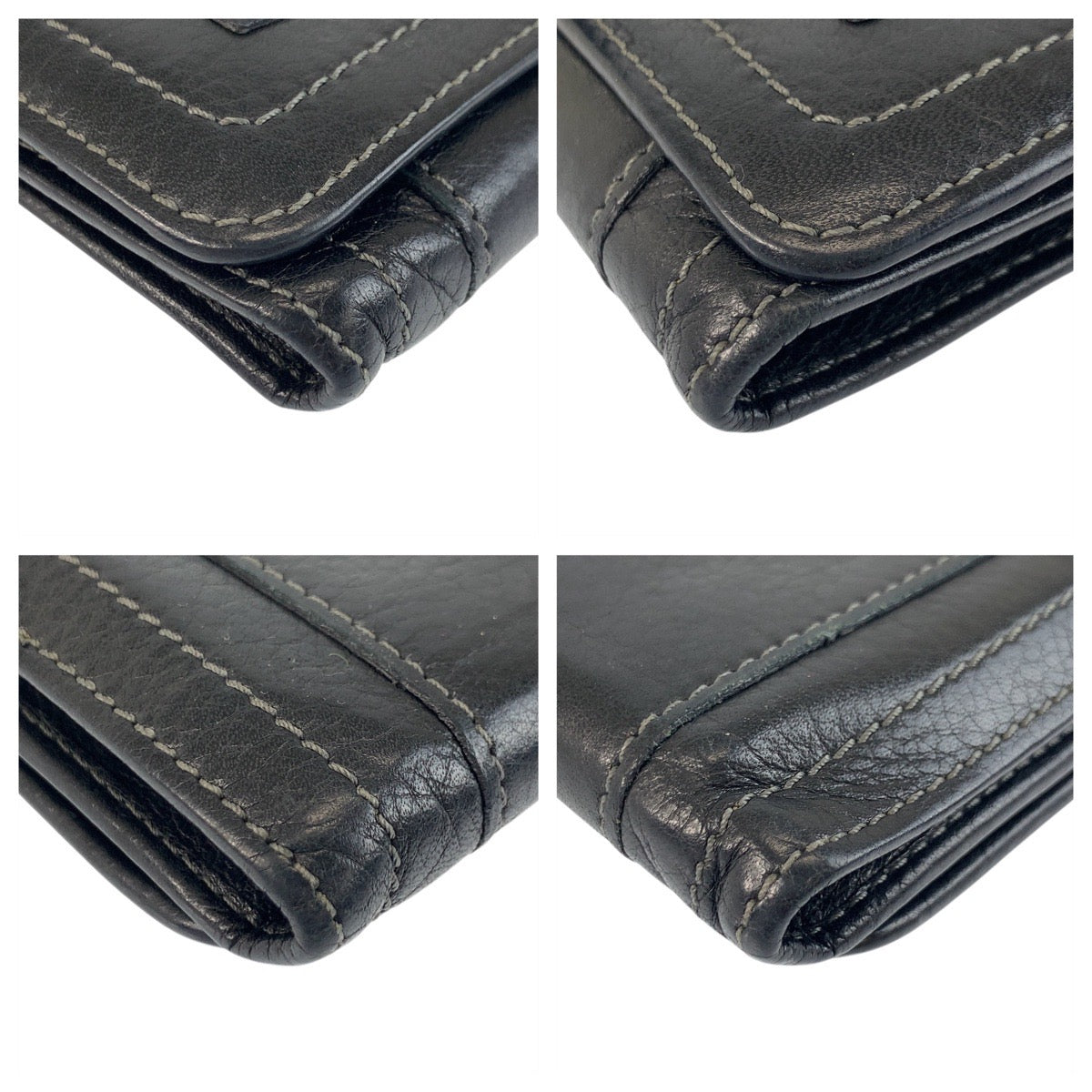 20783
Chloe Paddington Black Gold Hardware Leather 370090 Long Wallet Women's ABP9