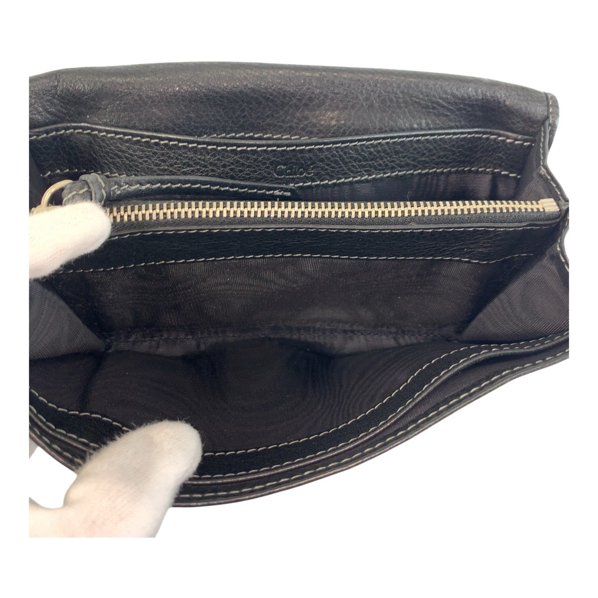 20783
Chloe Paddington Black Gold Hardware Leather 370090 Long Wallet Women's ABP9