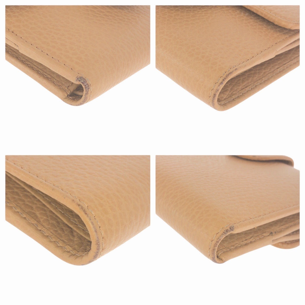 20792
GUCCI グッチ インターロッキング ベージュ ゴールド金具 レザー 615525 折財布 コンパクトウォレット レディース ABP20