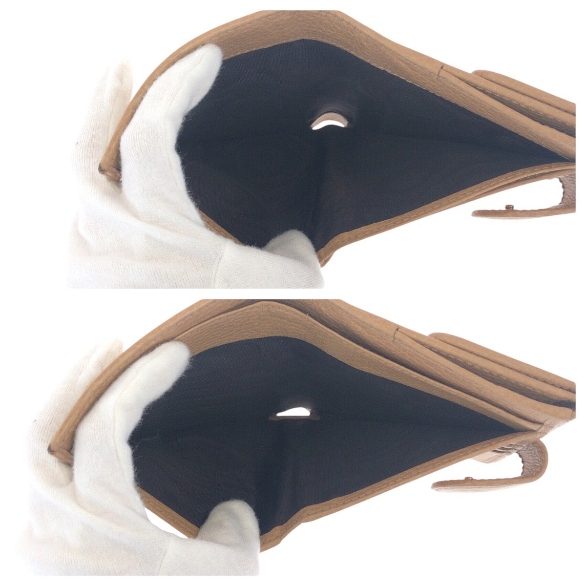 20792
GUCCI グッチ インターロッキング ベージュ ゴールド金具 レザー 615525 折財布 コンパクトウォレット レディース ABP20