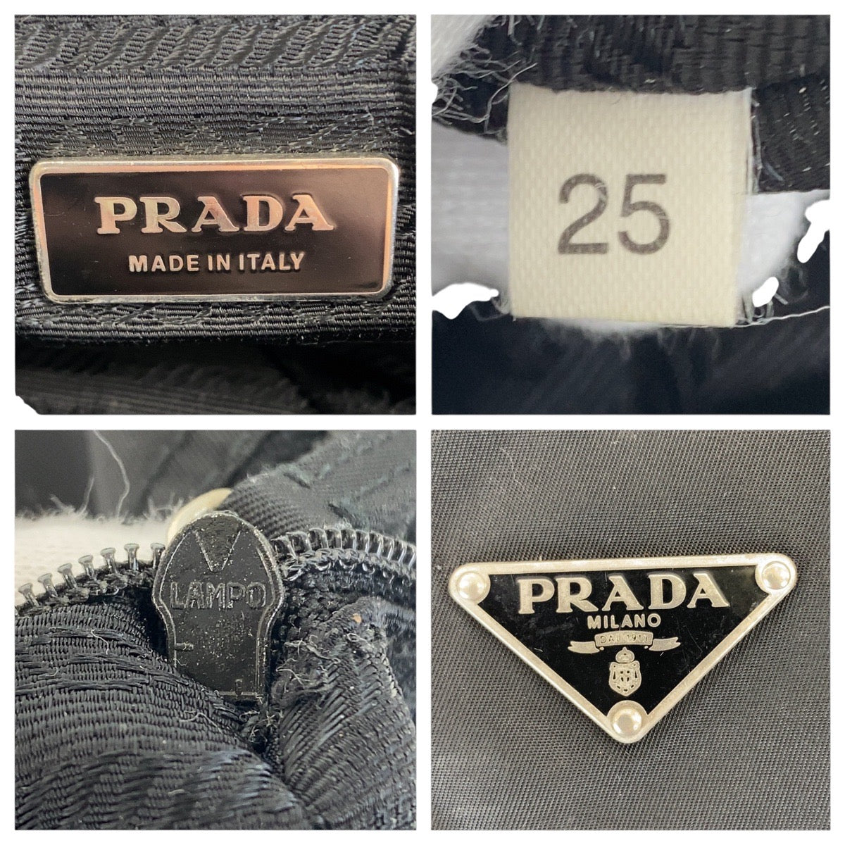 20796
PRADA プラダ テスート 三角ロゴプレート ブラック 黒 シルバー金具 ナイロン / レザー ショルダーバッグ メッセンジャーバッグ レディース ABP37