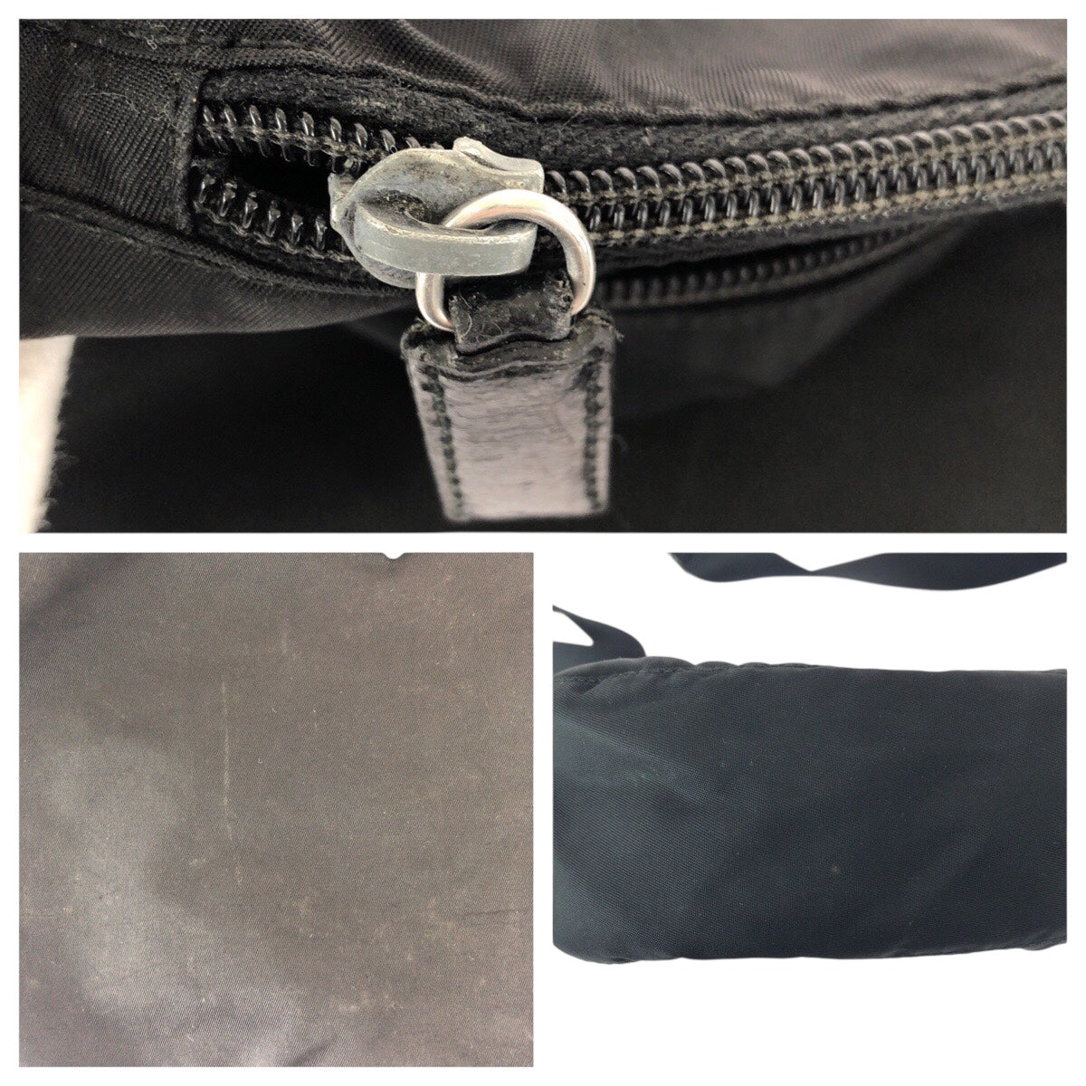 20797
PRADA プラダ テスート 三角ロゴプレート ブラック 黒 シルバー金具 ナイロン ショルダーバッグ メッセンジャーバッグ レディース ABP30