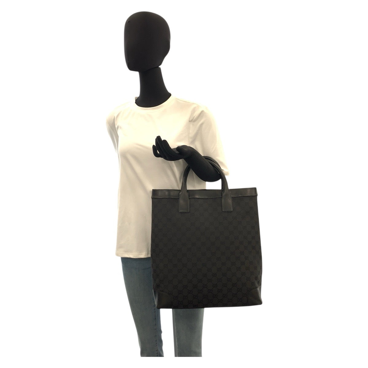 20798
GUCCI グッチ ブラック 黒 GGキャンバス / レザー 33889 トートバッグ ショルダーバッグ レディース ABP42