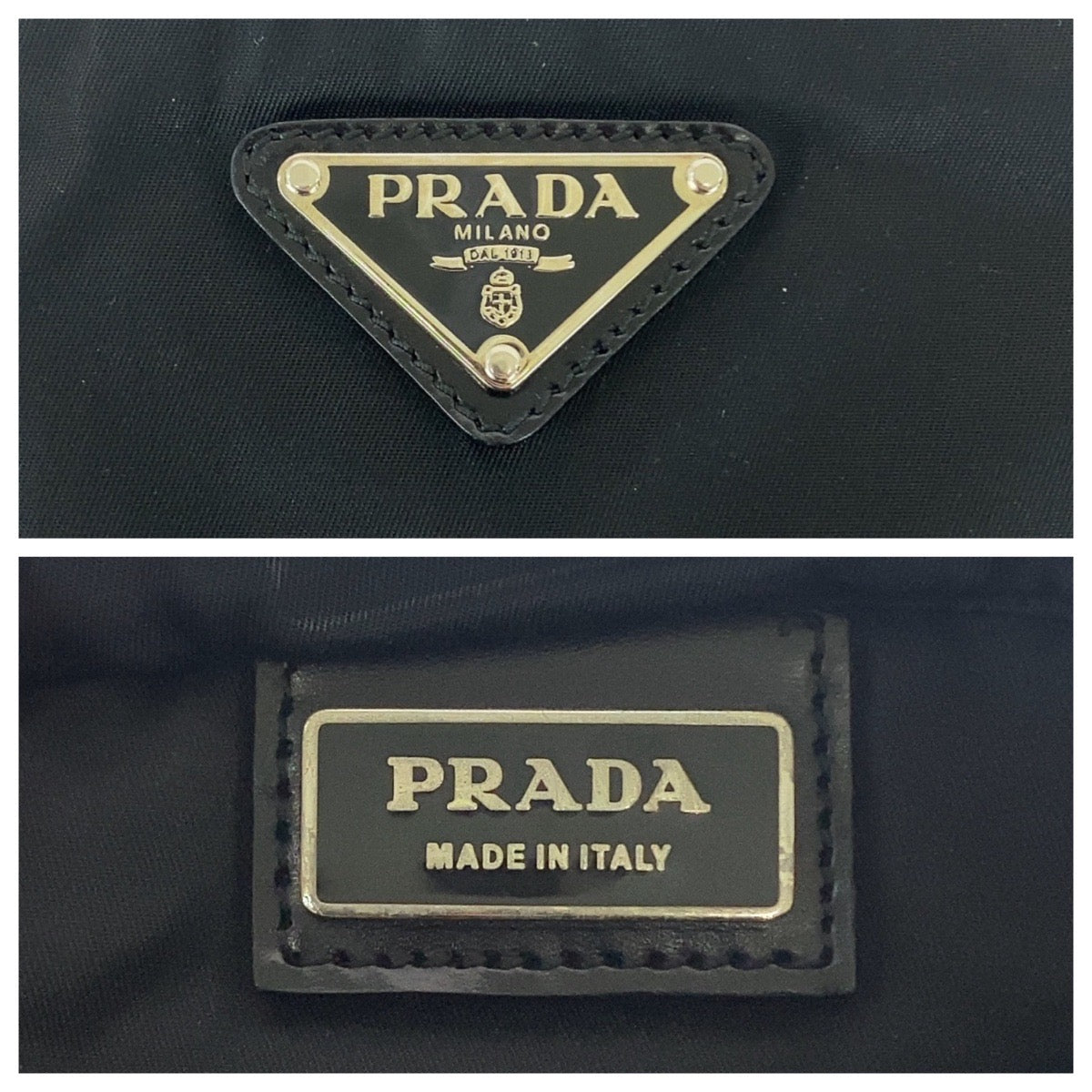 20799
PRADA プラダ テスート 三角ロゴプレート ブラック 黒 シルバー金具 ナイロン ショルダーバッグ ポシェット レディース A58