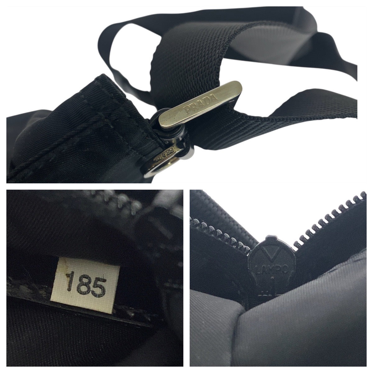 20799
PRADA プラダ テスート 三角ロゴプレート ブラック 黒 シルバー金具 ナイロン ショルダーバッグ ポシェット レディース A58