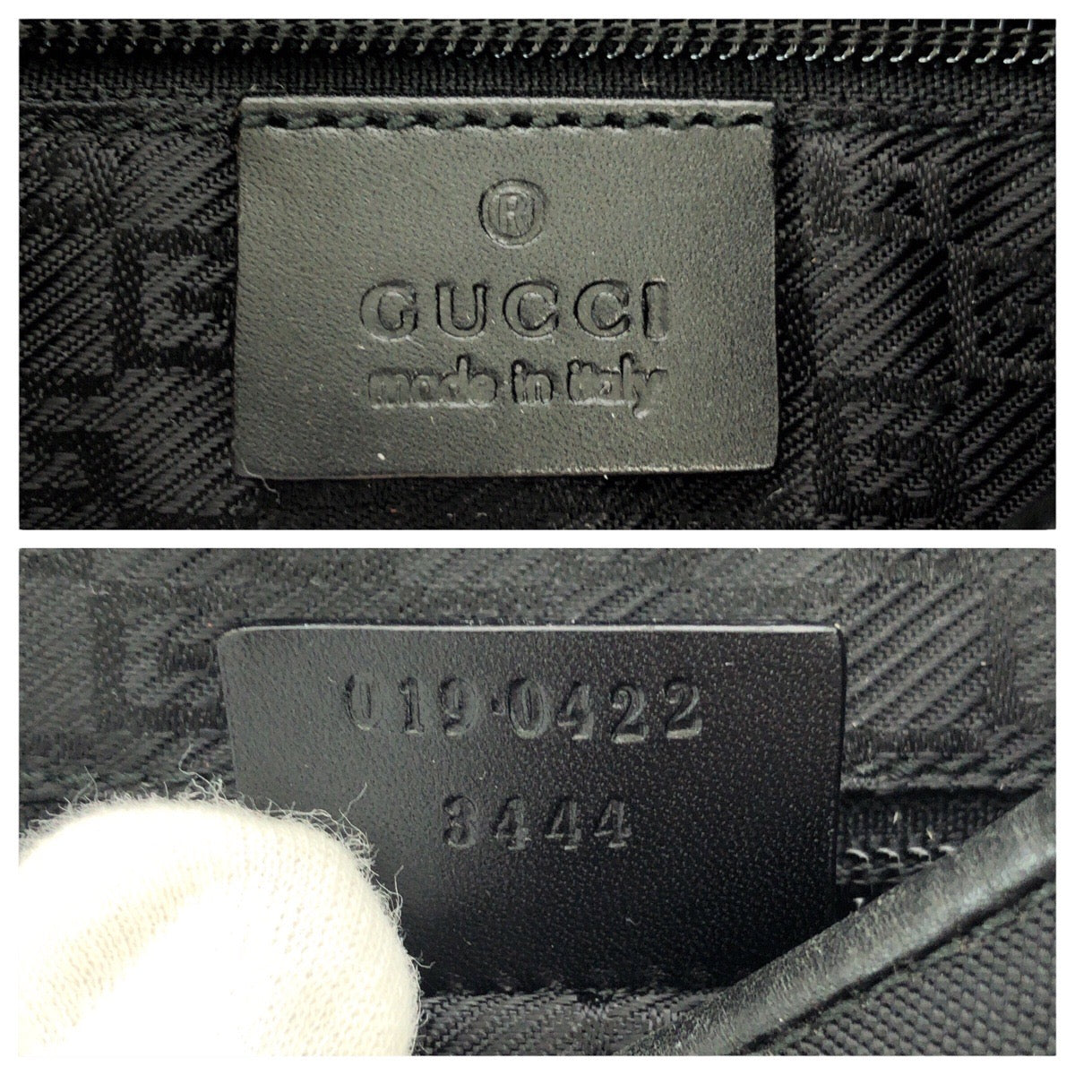 20800
GUCCI グッチ ブラック 黒 シルバー金具 キャンバス / レザー 019 0422 ショルダーバッグ ポシェット レディース A42