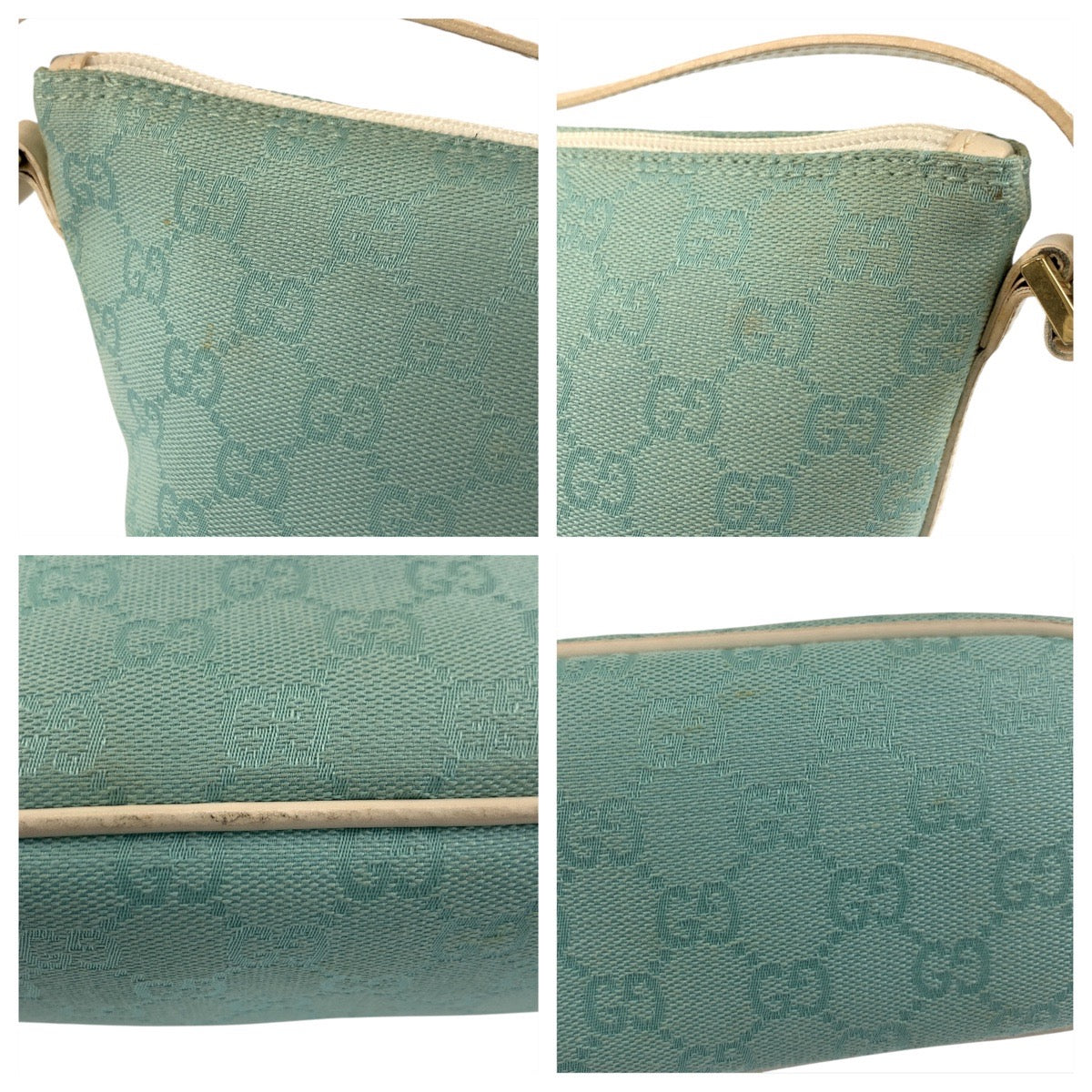 20802
GUCCI グッチ ミントグリーン ゴールド金具 GGキャンバス / レザー 089 1103 ハンドバッグ アクセサリーポーチ レディース AB22