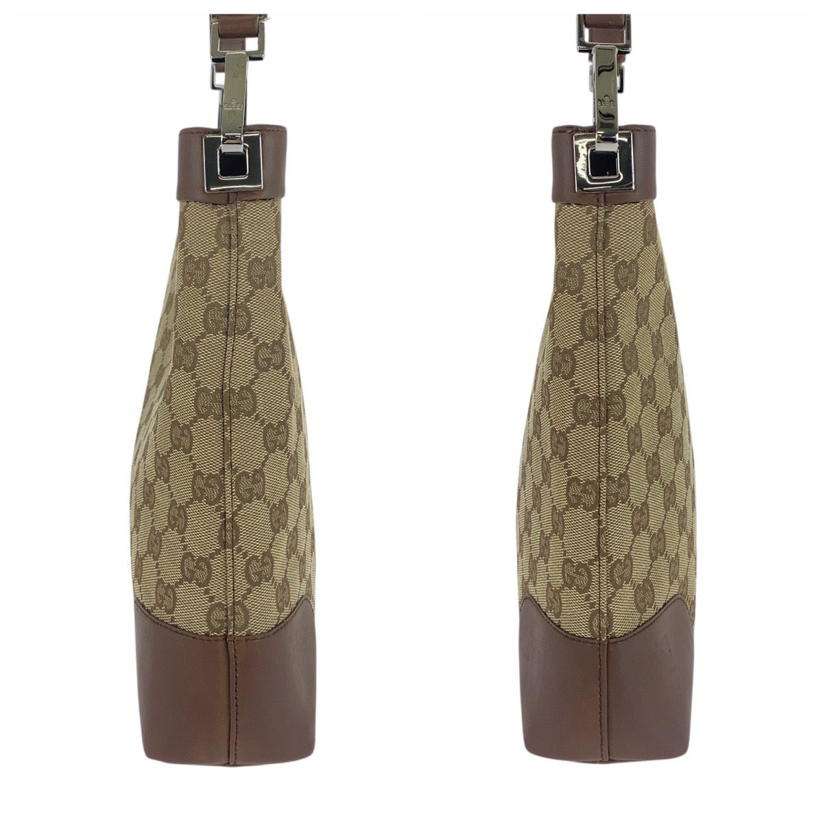 20803
GUCCI グッチ ブラウン シルバー金具 GGキャンバス / レザー 33900 ショルダーバッグ レディース ABP28