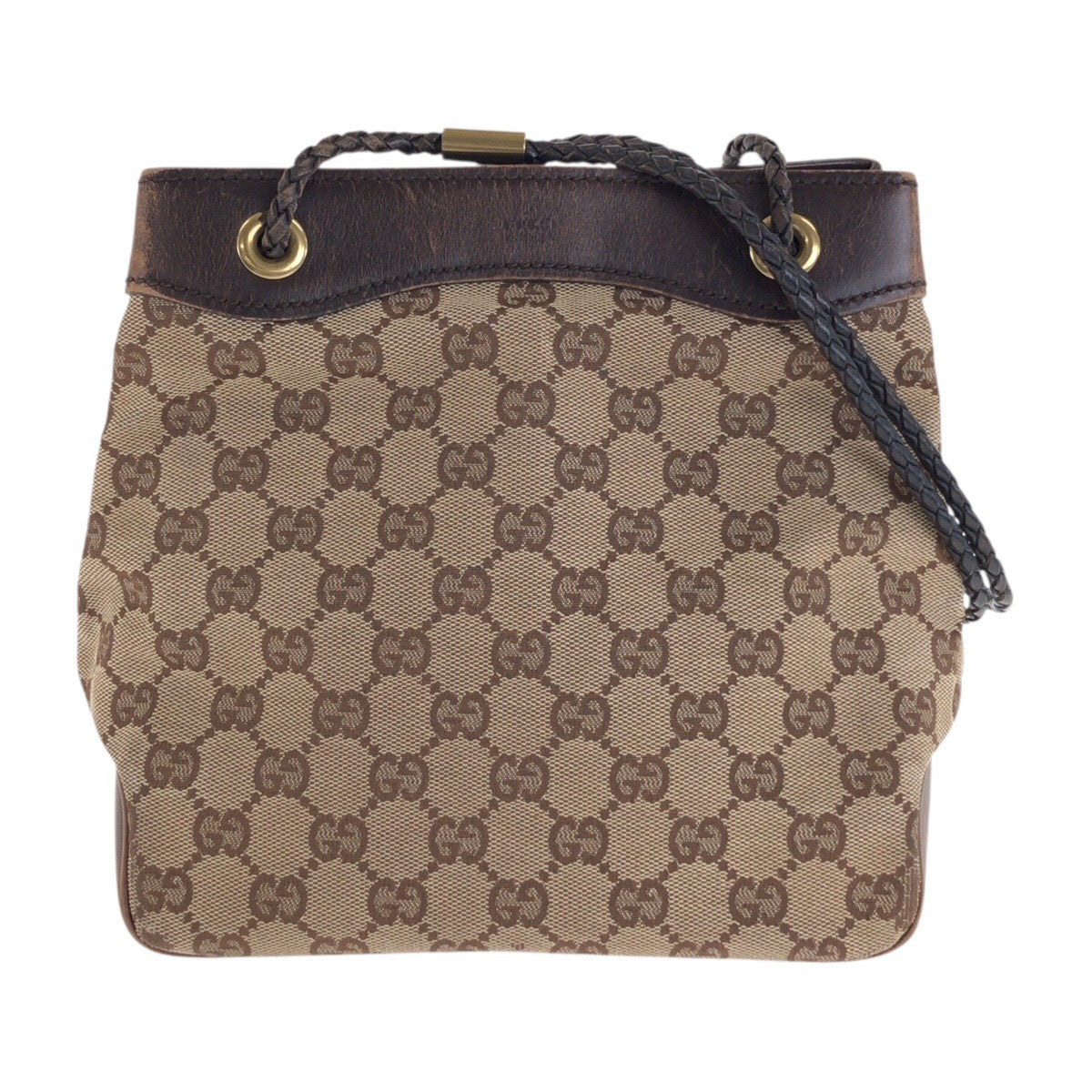 20804
GUCCI グッチ ベージュ ブラウン ゴールド金具 GGキャンバス / レザー 109143 ショルダーバッグ ハンドバッグ 2way レディース AB22