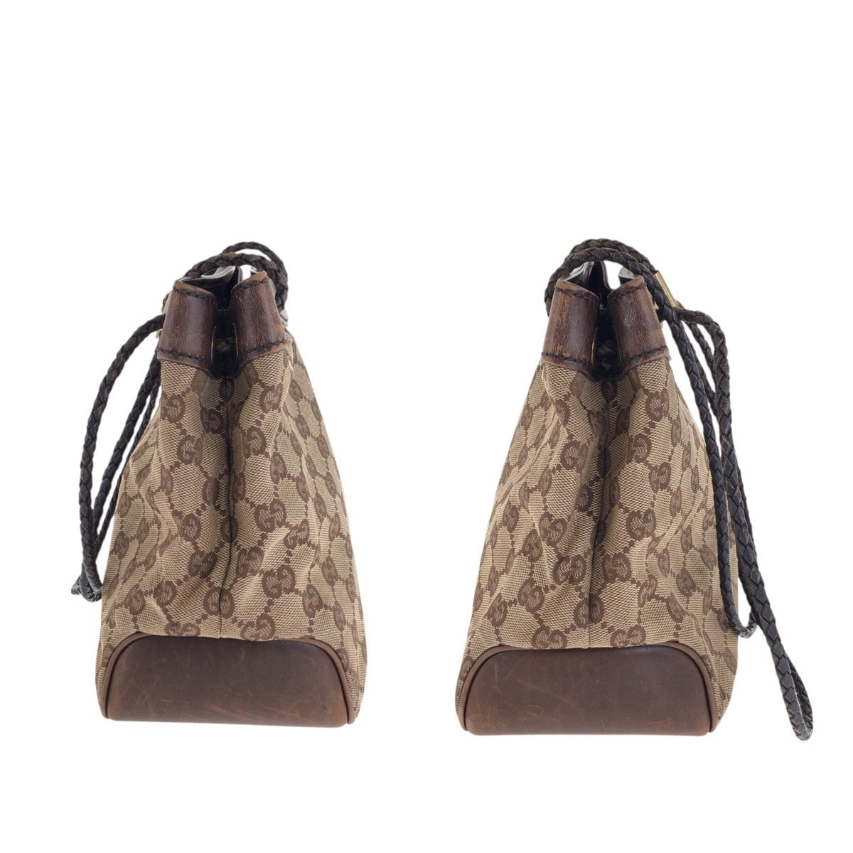 20804
GUCCI グッチ ベージュ ブラウン ゴールド金具 GGキャンバス / レザー 109143 ショルダーバッグ ハンドバッグ 2way レディース AB22