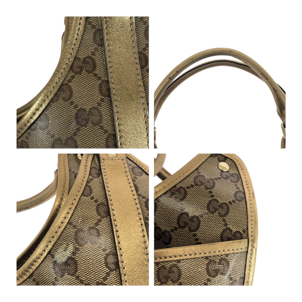 20805
GUCCI グッチ GGクリスタル ゴールド ブラウン GGキャンバス 203494 ショルダーバッグ ハンドバッグ レディース AB44