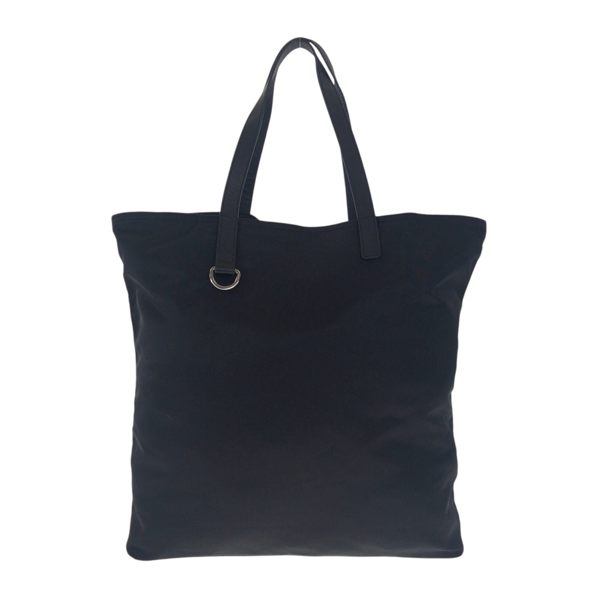 20807
PRADA プラダ テスート サフィアーノ 三角ロゴプレート ブラック 黒 シルバー金具 ナイロン / レザー トートバッグ ショルダーバッグ メンズ A56