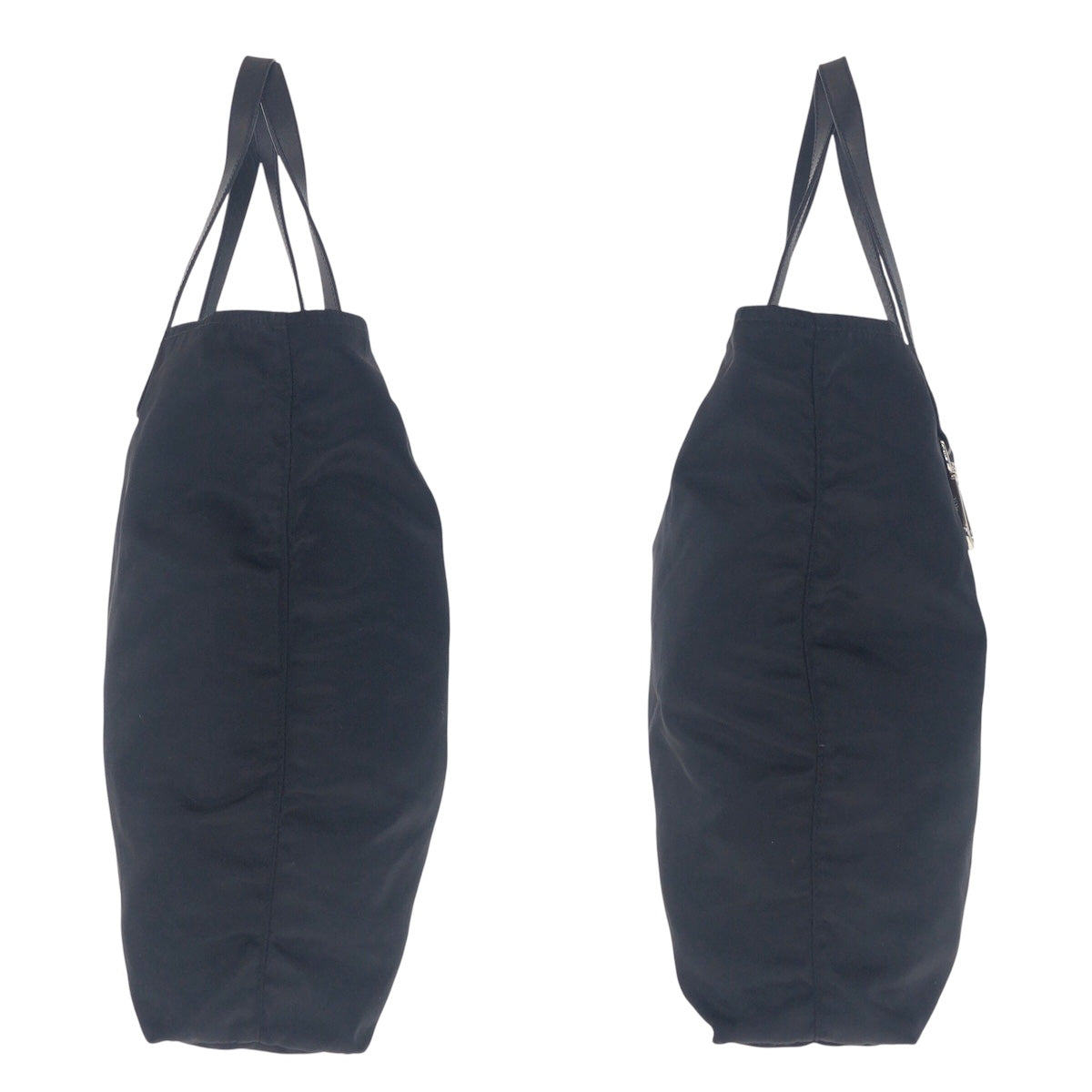 20807
PRADA プラダ テスート サフィアーノ 三角ロゴプレート ブラック 黒 シルバー金具 ナイロン / レザー トートバッグ ショルダーバッグ メンズ A56