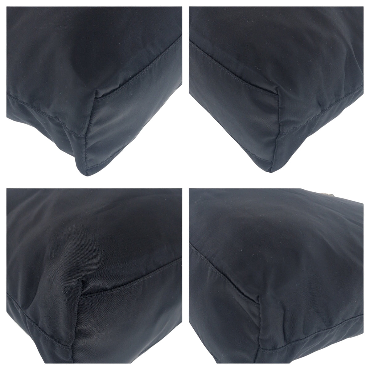 20807
PRADA プラダ テスート サフィアーノ 三角ロゴプレート ブラック 黒 シルバー金具 ナイロン / レザー トートバッグ ショルダーバッグ メンズ A56