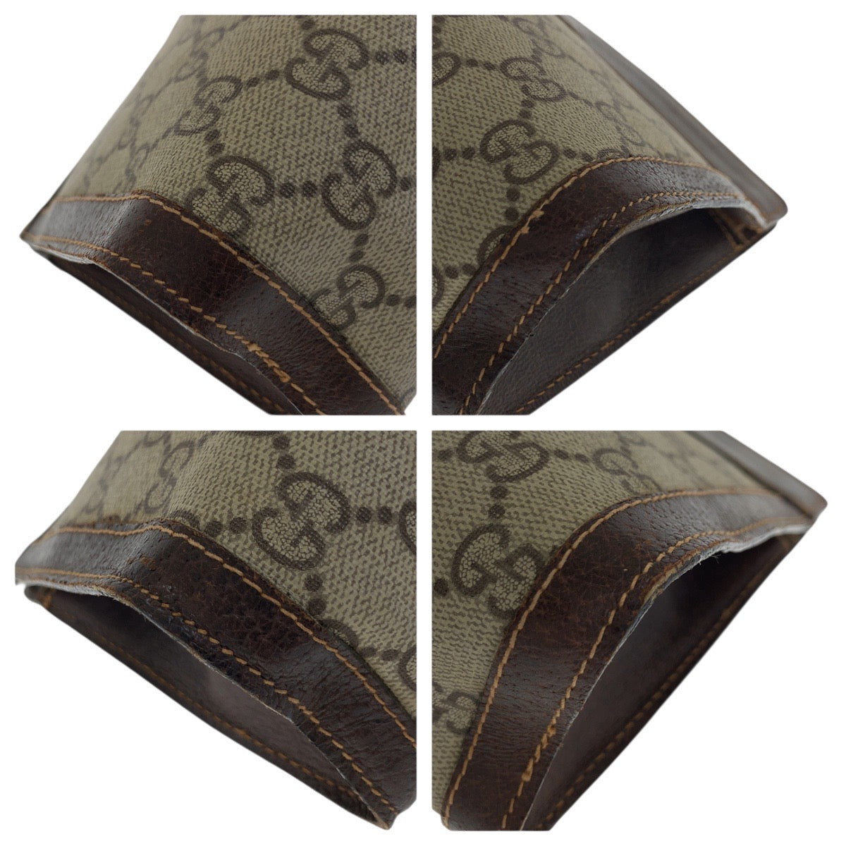 20813
GUCCI グッチ ヴィンテージ シェリーライン オールドグッチ ベージュ ブラウン GGスプリームキャンバス / レザー クラッチバッグ セカンドバッグ レディース B16