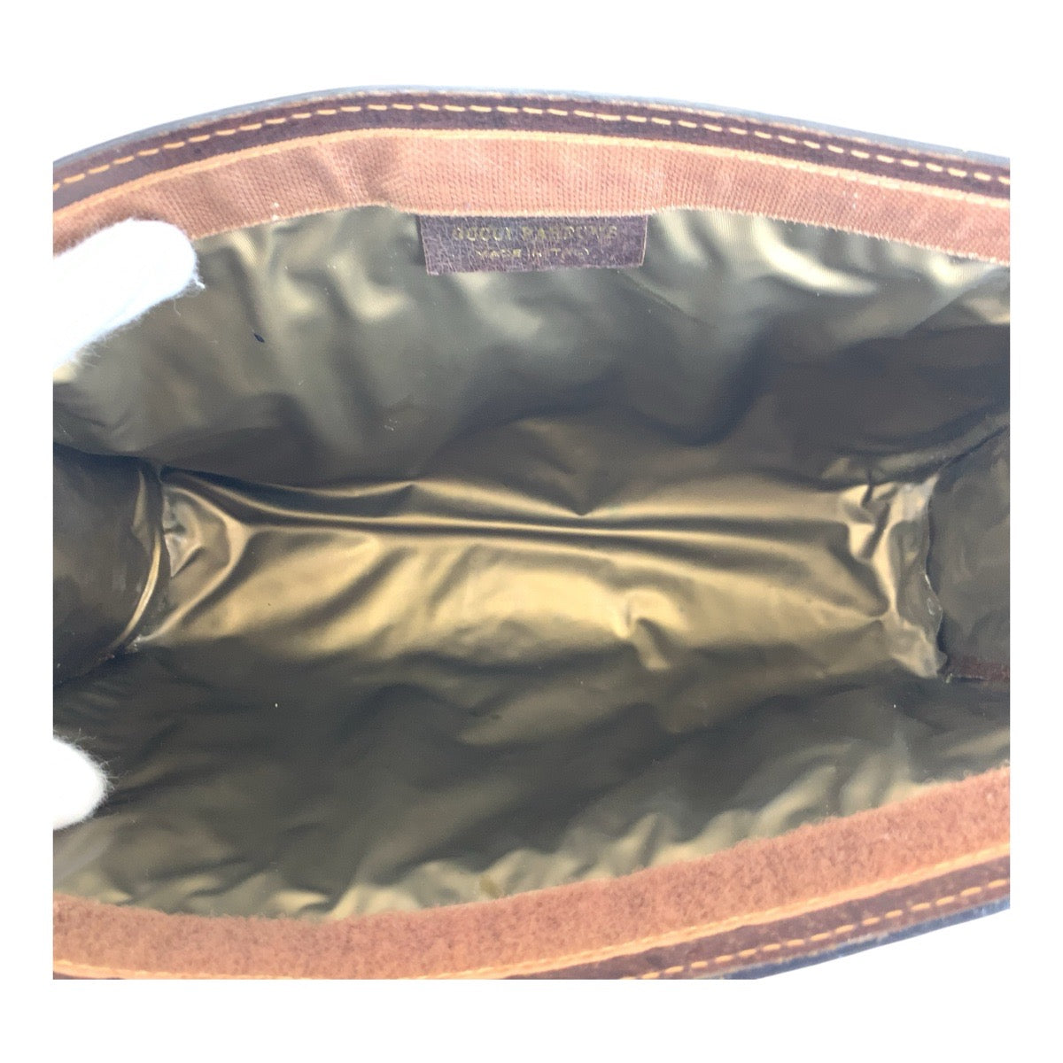 20813
GUCCI グッチ ヴィンテージ シェリーライン オールドグッチ ベージュ ブラウン GGスプリームキャンバス / レザー クラッチバッグ セカンドバッグ レディース B16