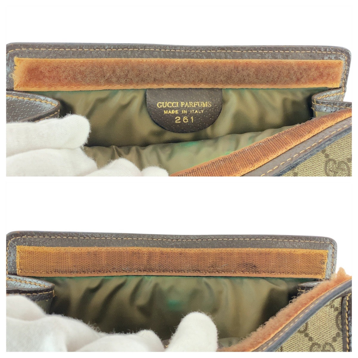 20814
GUCCI グッチ ヴィンテージ シェリーライン ベージュ ブラウン GGスプリームキャンバス / レザー 261 クラッチバッグ セカンドバッグ メンズ AB16