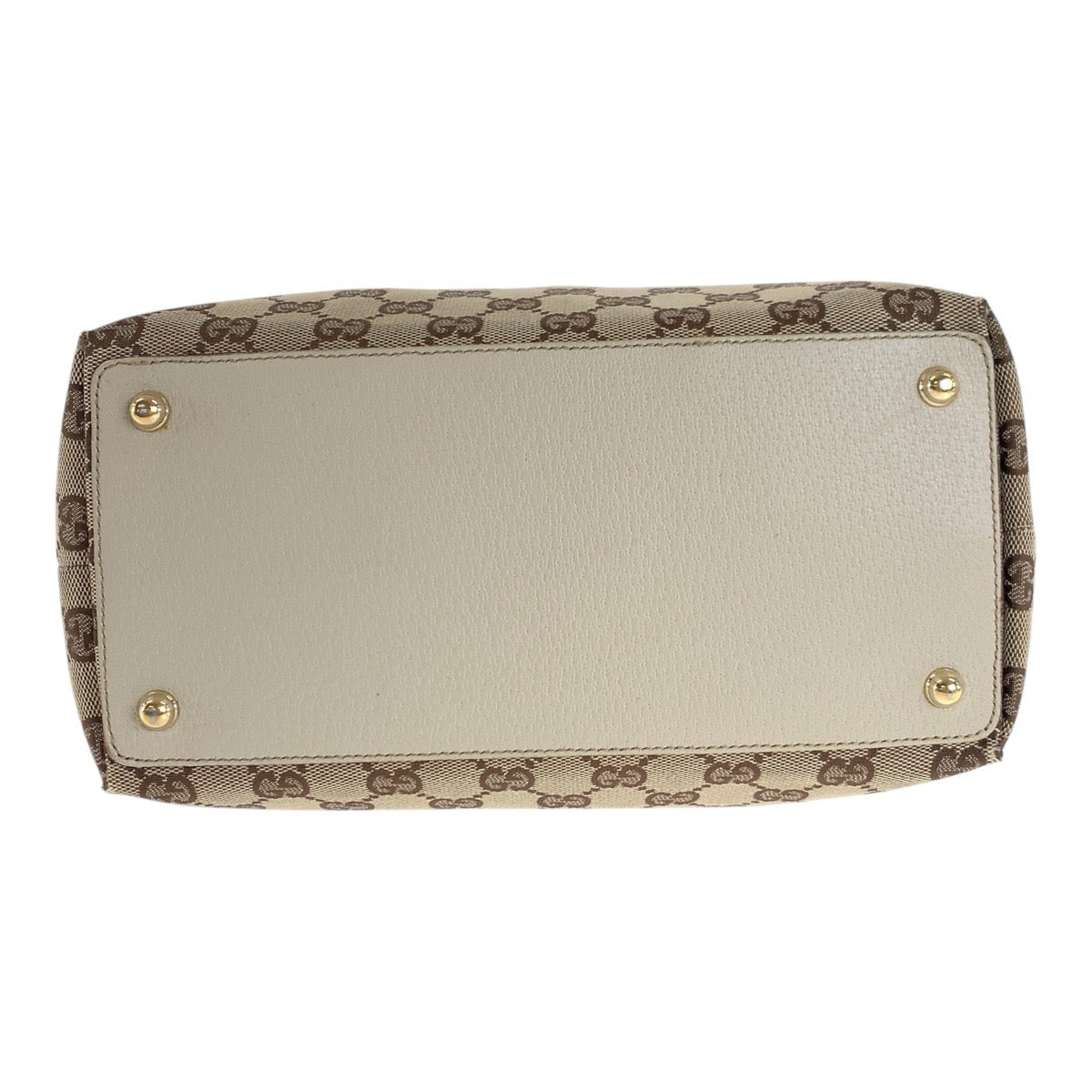 20815
GUCCI グッチ ベージュ ブラウン ゴールド金具 GGキャンバス / レザー 120836 トートバッグ ショルダーバッグ レディース AB30