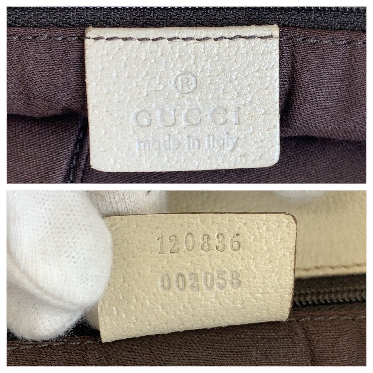 20815
GUCCI グッチ ベージュ ブラウン ゴールド金具 GGキャンバス / レザー 120836 トートバッグ ショルダーバッグ レディース AB30