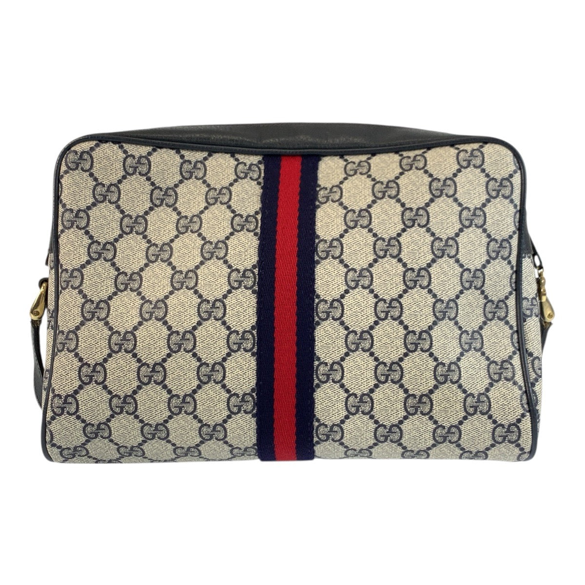 20817
GUCCI グッチ ヴィンテージ シェリーライン グレー ネイビー ゴールド金具 GGスプリームキャンバス / レザー 24 02 005 ショルダーバッグ ポシェット レディース ABP42
