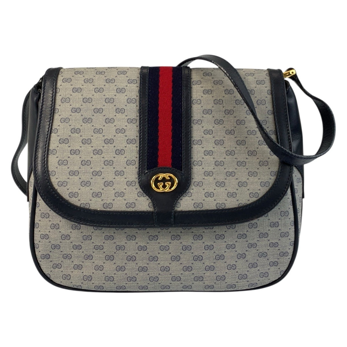 20818
GUCCI グッチ ヴィンテージ マイクロGG シェリーライン グレー ネイビー ゴールド金具 GGスプリームキャンバス 001 115 0914 ショルダーバッグ ポシェット レディース AB42