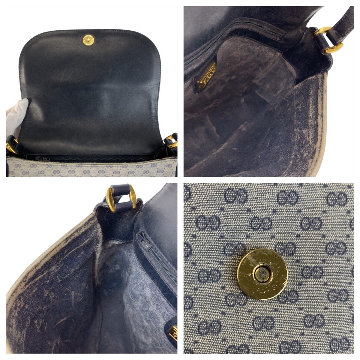 20818
GUCCI グッチ ヴィンテージ マイクロGG シェリーライン グレー ネイビー ゴールド金具 GGスプリームキャンバス 001 115 0914 ショルダーバッグ ポシェット レディース AB42