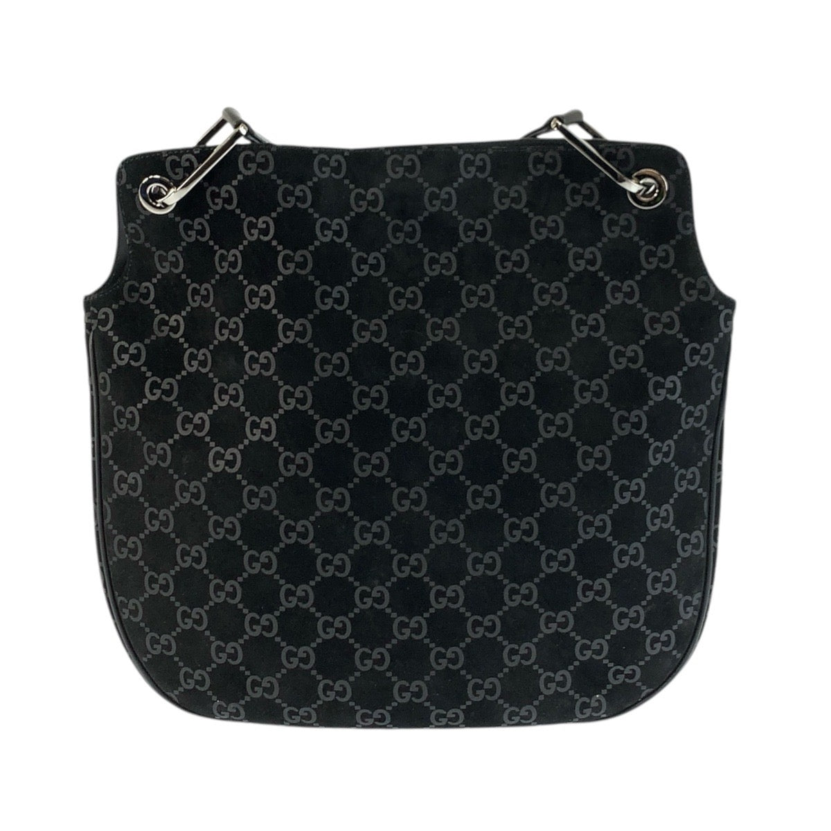 20823
GUCCI グッチ ブラック 黒 シルバー金具 スウェード / レザー 001.3307 ショルダーバッグ レディース A45