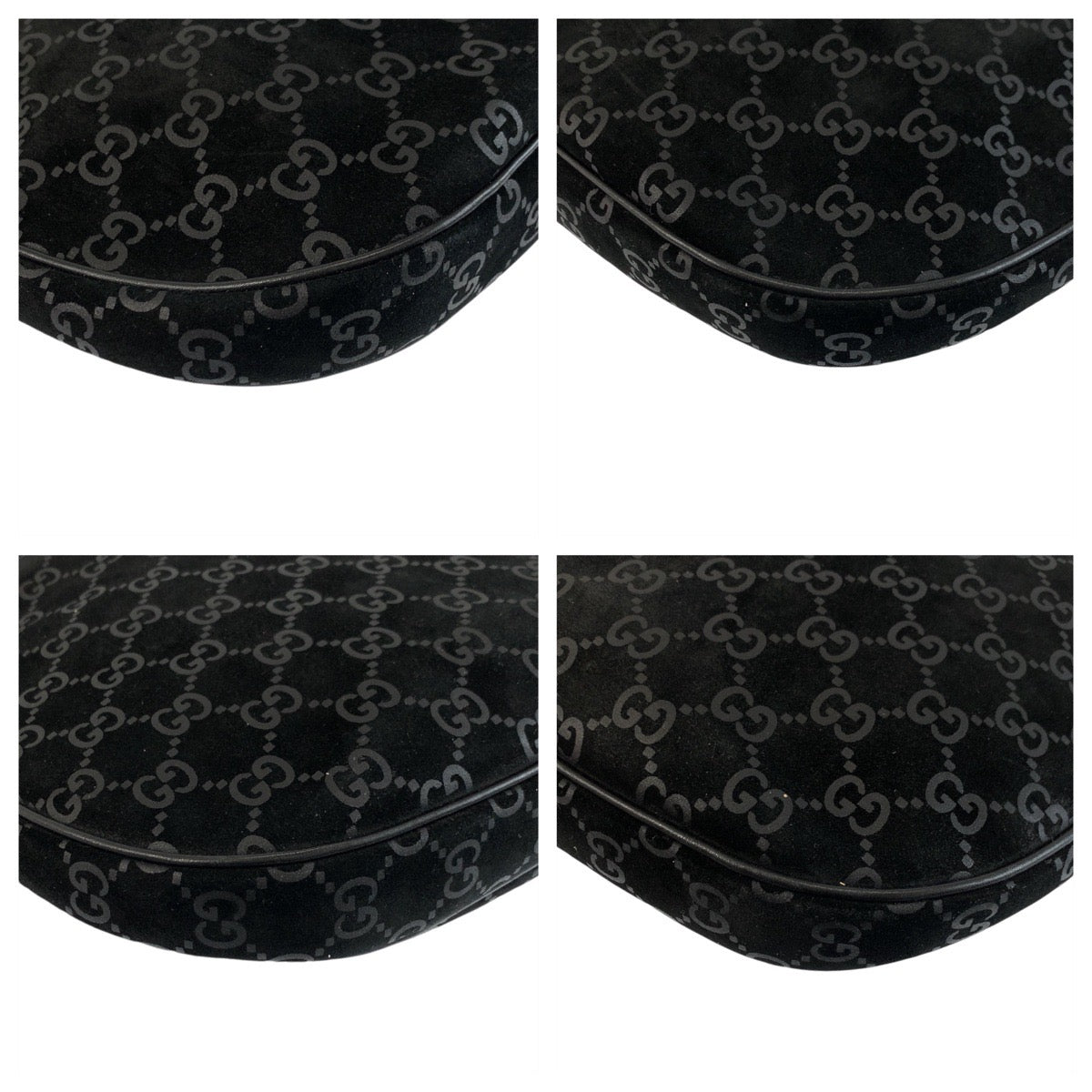 20823
GUCCI グッチ ブラック 黒 シルバー金具 スウェード / レザー 001.3307 ショルダーバッグ レディース A45