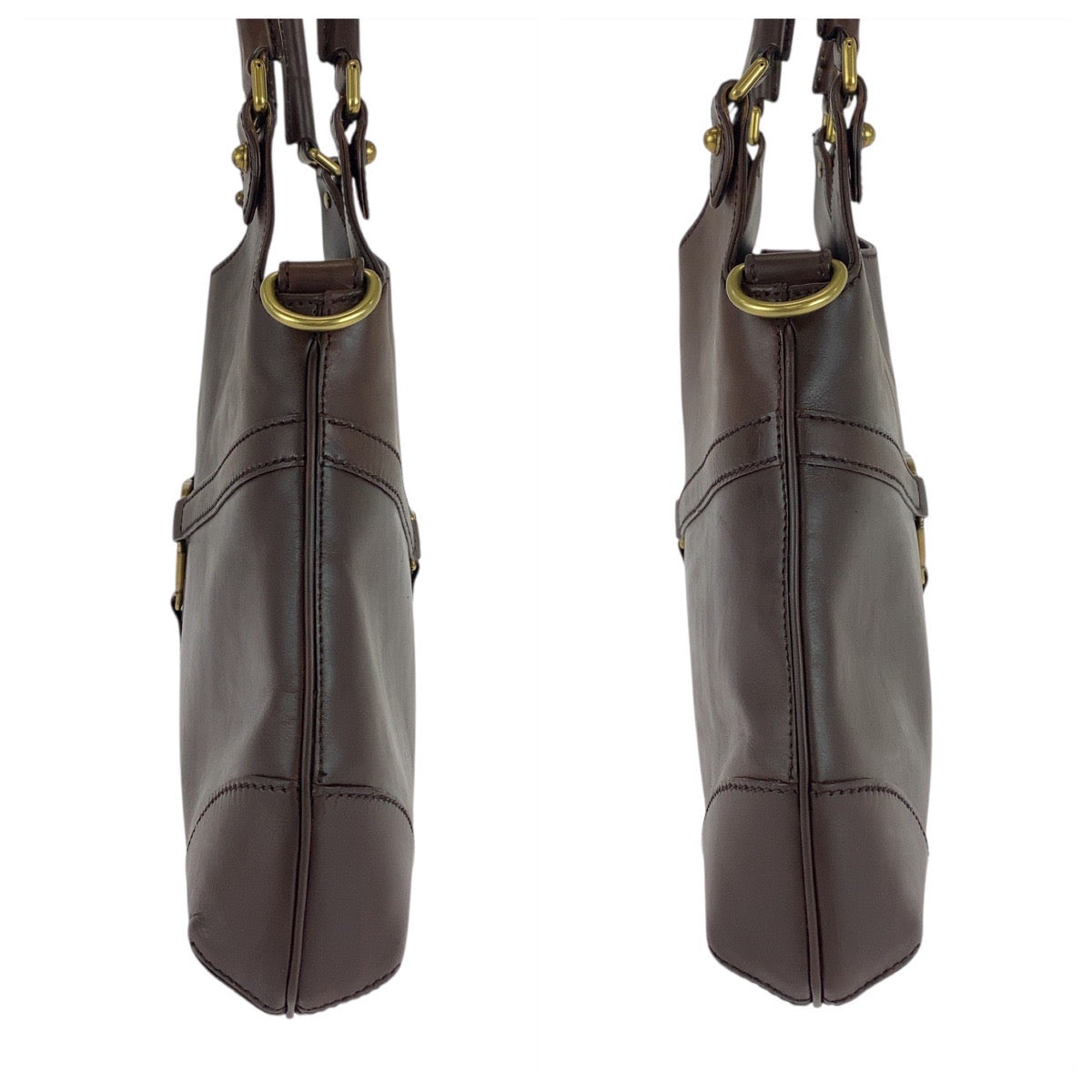 20827
GUCCI グッチ ヴィンテージ インターロッキング オールドグッチ ブラウン ゴールド金具 レザー 114875 トートバッグ ショルダーバッグ レディース AB31