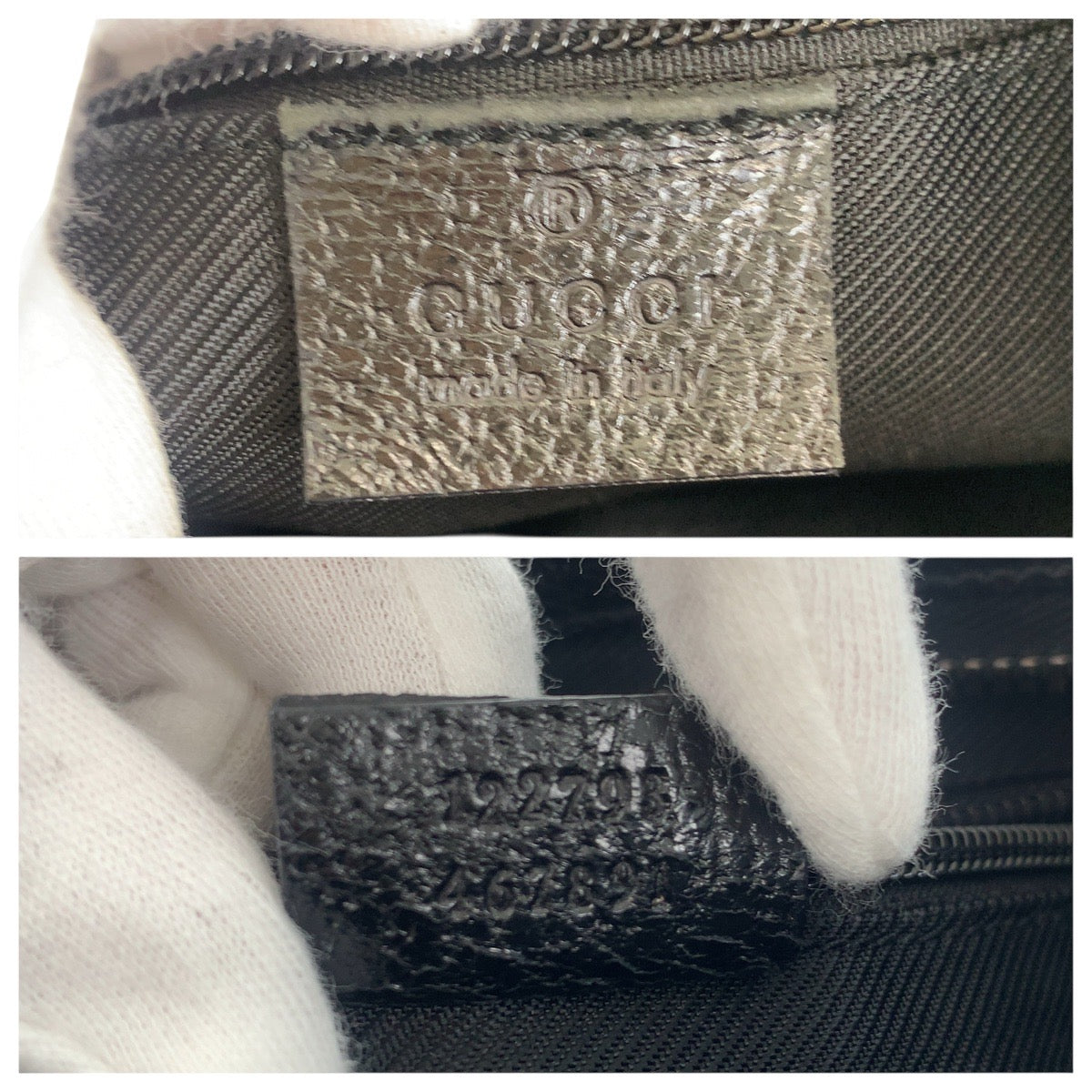 20828
GUCCI グッチ ブラック 黒 シルバー金具 GGキャンバス / レザー 122793 ショルダーバッグ ポシェット レディース AB31