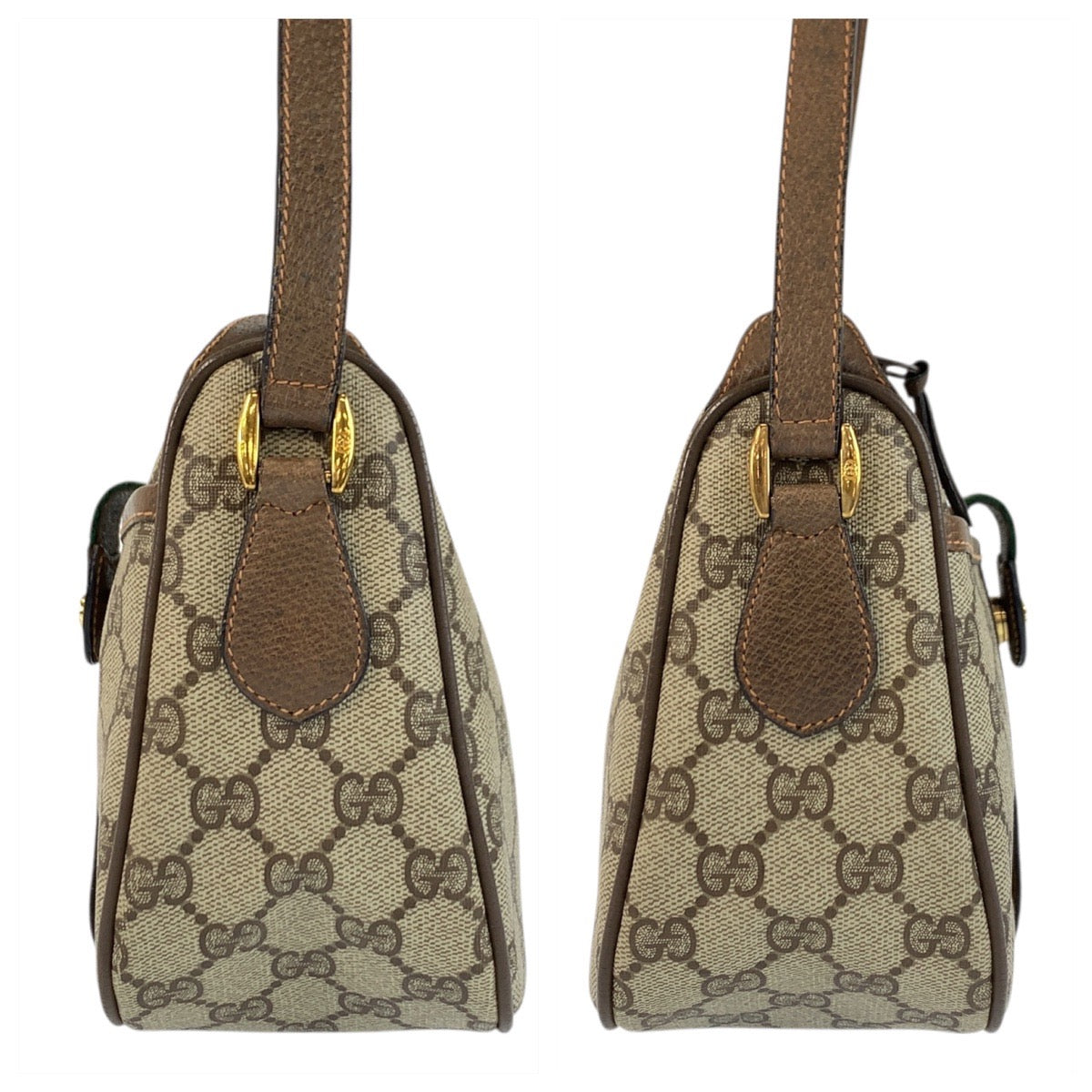 20829
GUCCI グッチ ヴィンテージ シェリーライン ベージュ ブラウン ゴールド金具 GGスプリームキャンバス / レザー 89 02 032 ショルダーバッグ ポシェット レディース ABP42