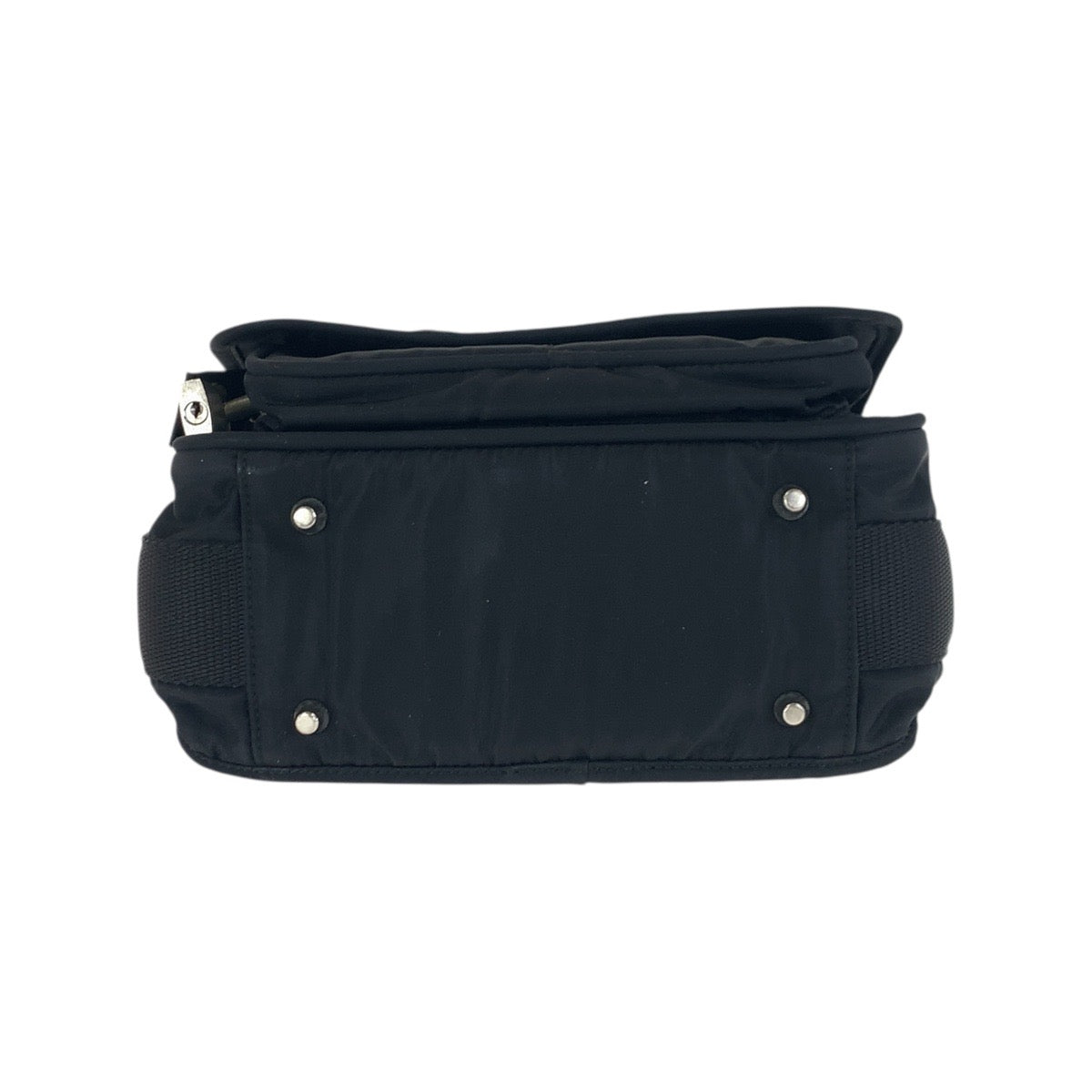 20831
PRADA プラダ テスート 三角ロゴプレート ブラック 黒 シルバー金具 ナイロン ショルダーバッグ ポシェット レディース AB37