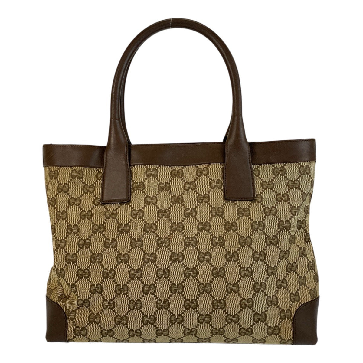 20832
GUCCI グッチ ブラウン ベージュ ゴールド金具 GGキャンバス / レザー 002 1199 トートバッグ ハンドバッグ レディース AB28