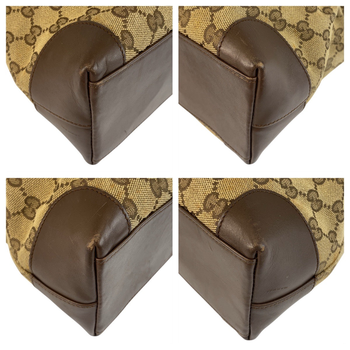 20832
GUCCI グッチ ブラウン ベージュ ゴールド金具 GGキャンバス / レザー 002 1199 トートバッグ ハンドバッグ レディース AB28