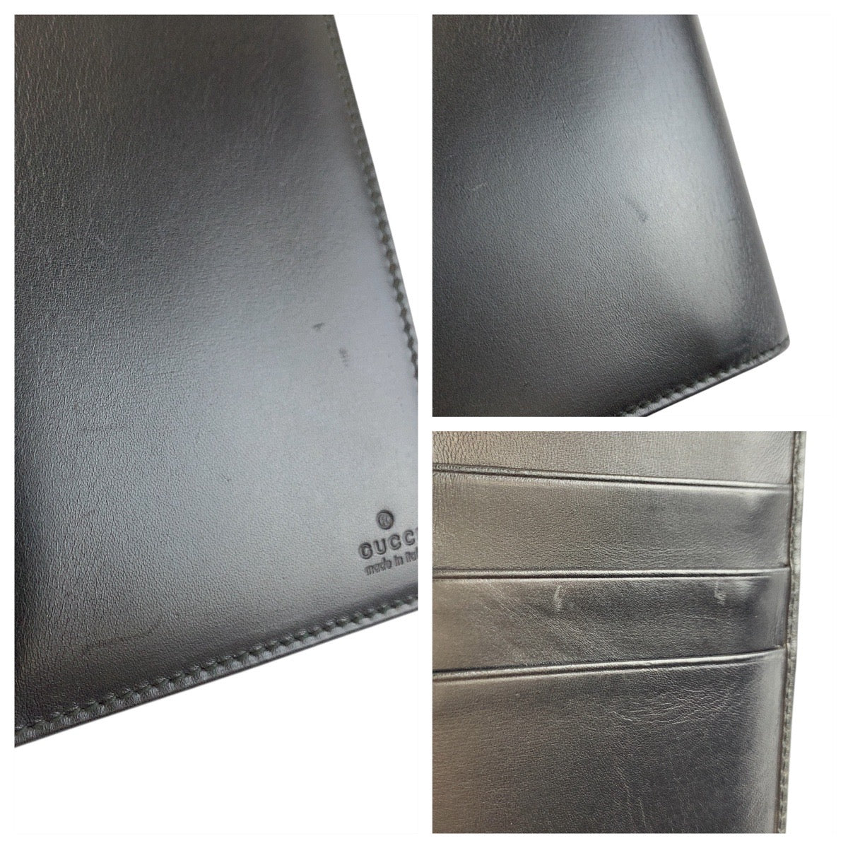 20833
GUCCI グッチ ブラック 黒 レザー 030 1502 1530 長財布 札入れ ロングウォレット メンズ AB10