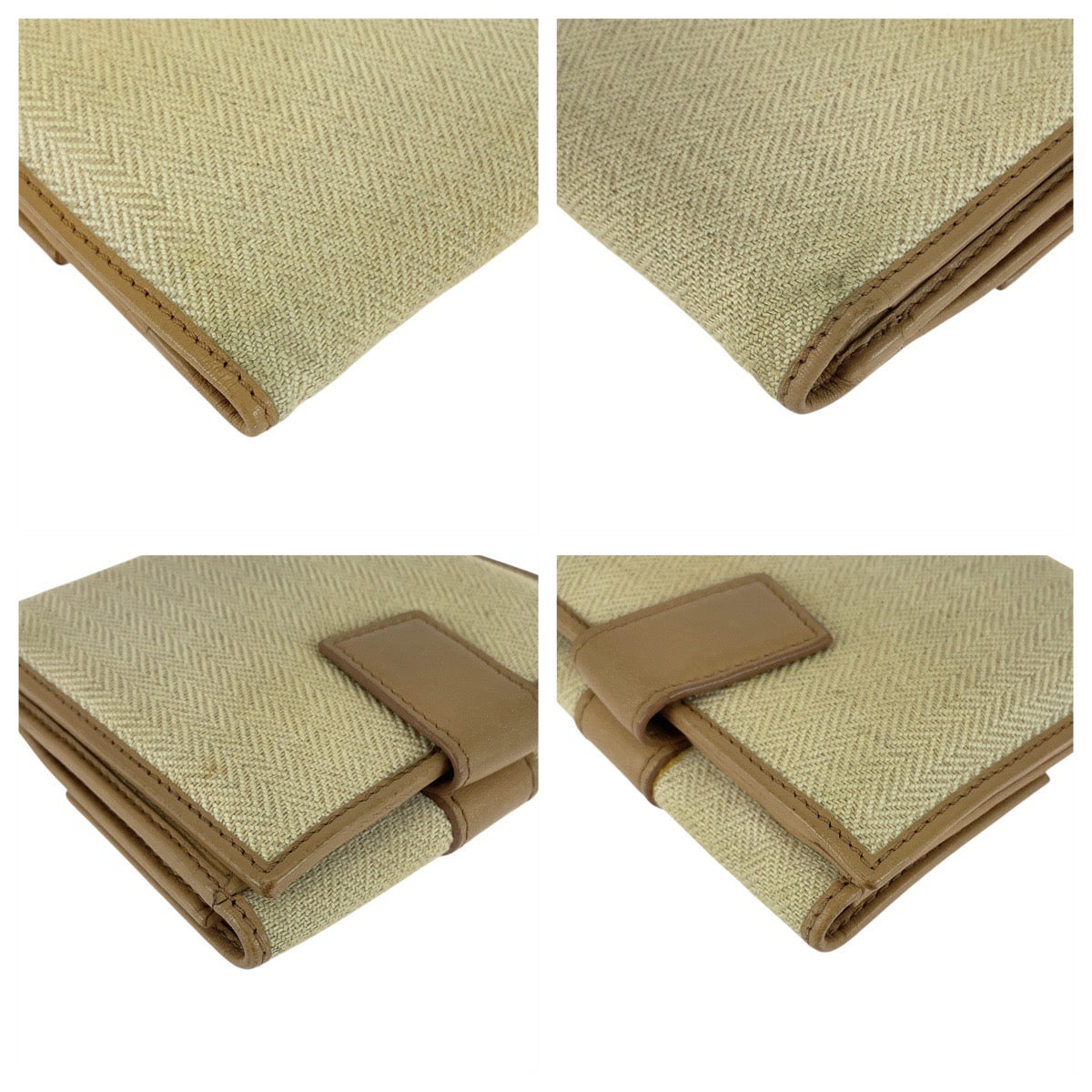 20835
BVLGARI ブルガリ チャンドラ ベージュ ゴールド金具 ツイード / レザー 12661695 折り財布 コンパクトウォレット レディース AB9